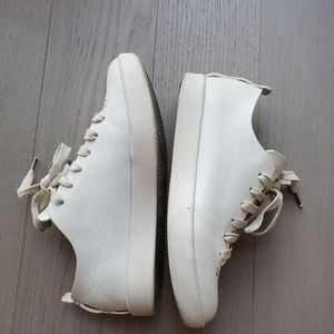 Feit Women's White Cream Hand Sewn Low Latex Sneakers